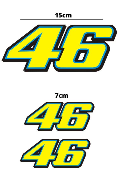 46 Sticker | VR 46 Sticker | 46 Helmet Sticker 